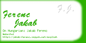 ferenc jakab business card